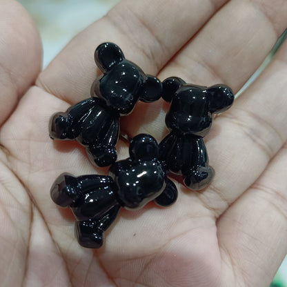 Baking Painted Bear Acrylic Beads 18x24mm Glossy Colorful 100pcs 3