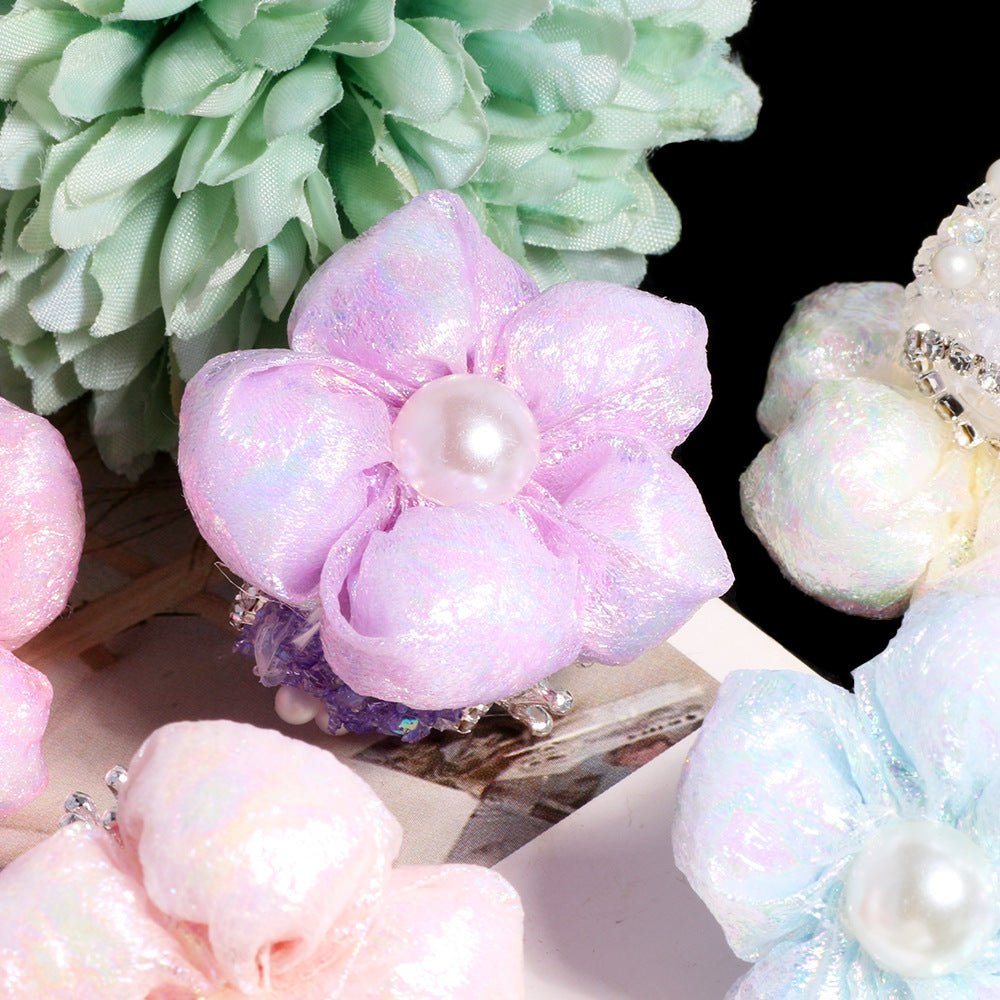 Bubble Flower Acrylic Beads 32mm Sugar Style 5pcs 2