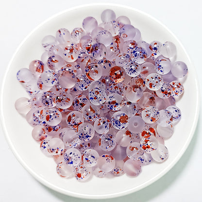 Czech Glass Beads Round 8mm Glossy Translucent Mix 100pcs 19