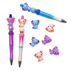 Silicone 3D Focal Beads Sea Monster Smiling Face with Colorful Feelers 20pcs 4