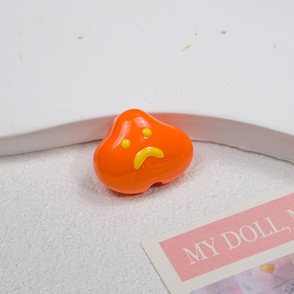 Painted Sad Cloud Acrylic Beads 20mm Glossy Colorful 50pcs 6