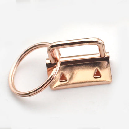 Iron Fob Keychain Clamps 25mm Various Finish Colors 10pcs 12