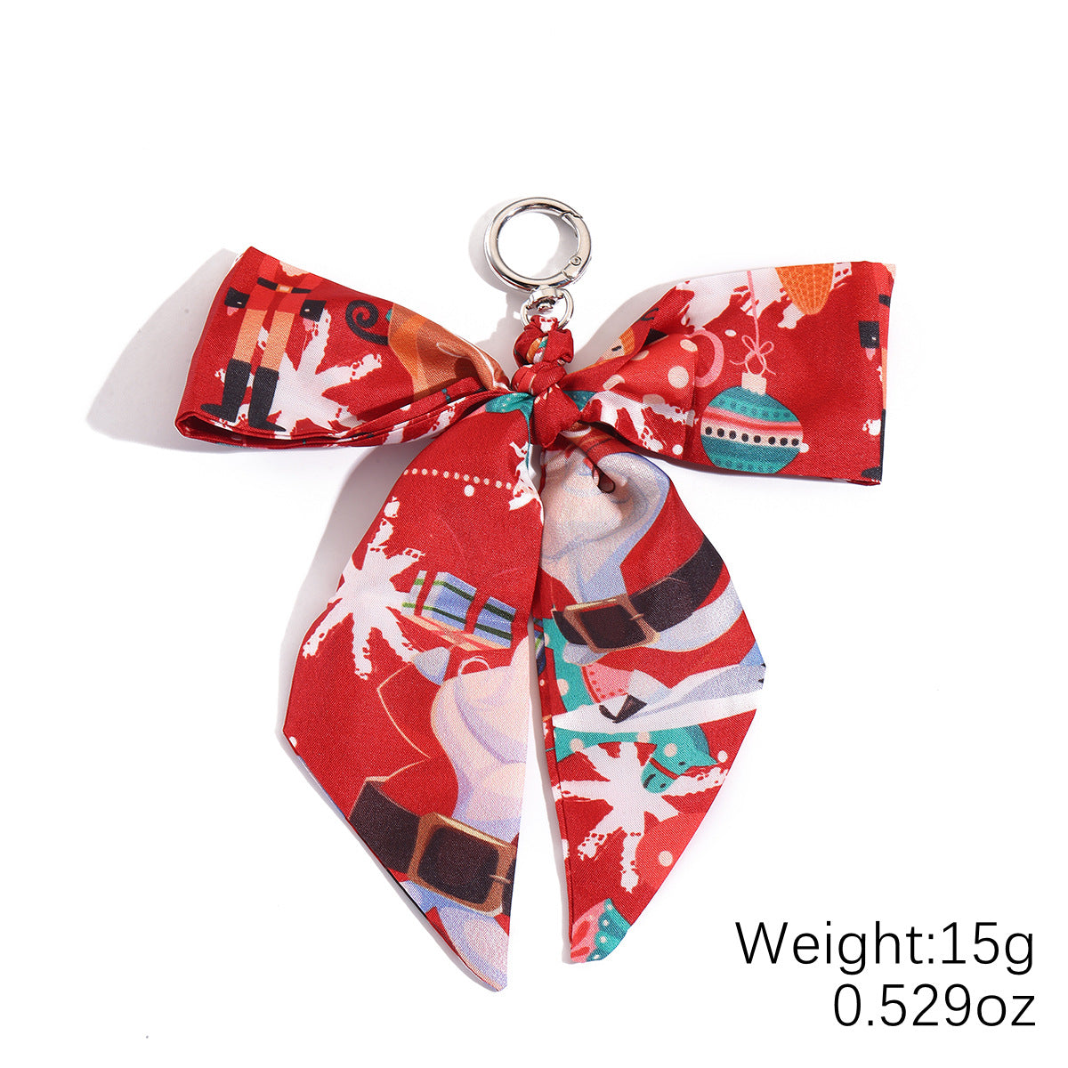 Stylish Ribbon Bow Polyester Keychain Fashionable Accessory 2pcs 10