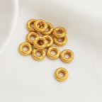 Brass Circle Spacer Beads 5.5mm 8mm Auspicious Cloud Pattern 25pcs