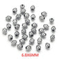 Stainless Steel Lantern Crimp Metal Beads 4/5/6mm Mixed Finish 20pcs 7