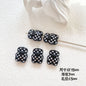 Baking Painted Black and White Metal Beads Quirky Shapes 10pcs 27