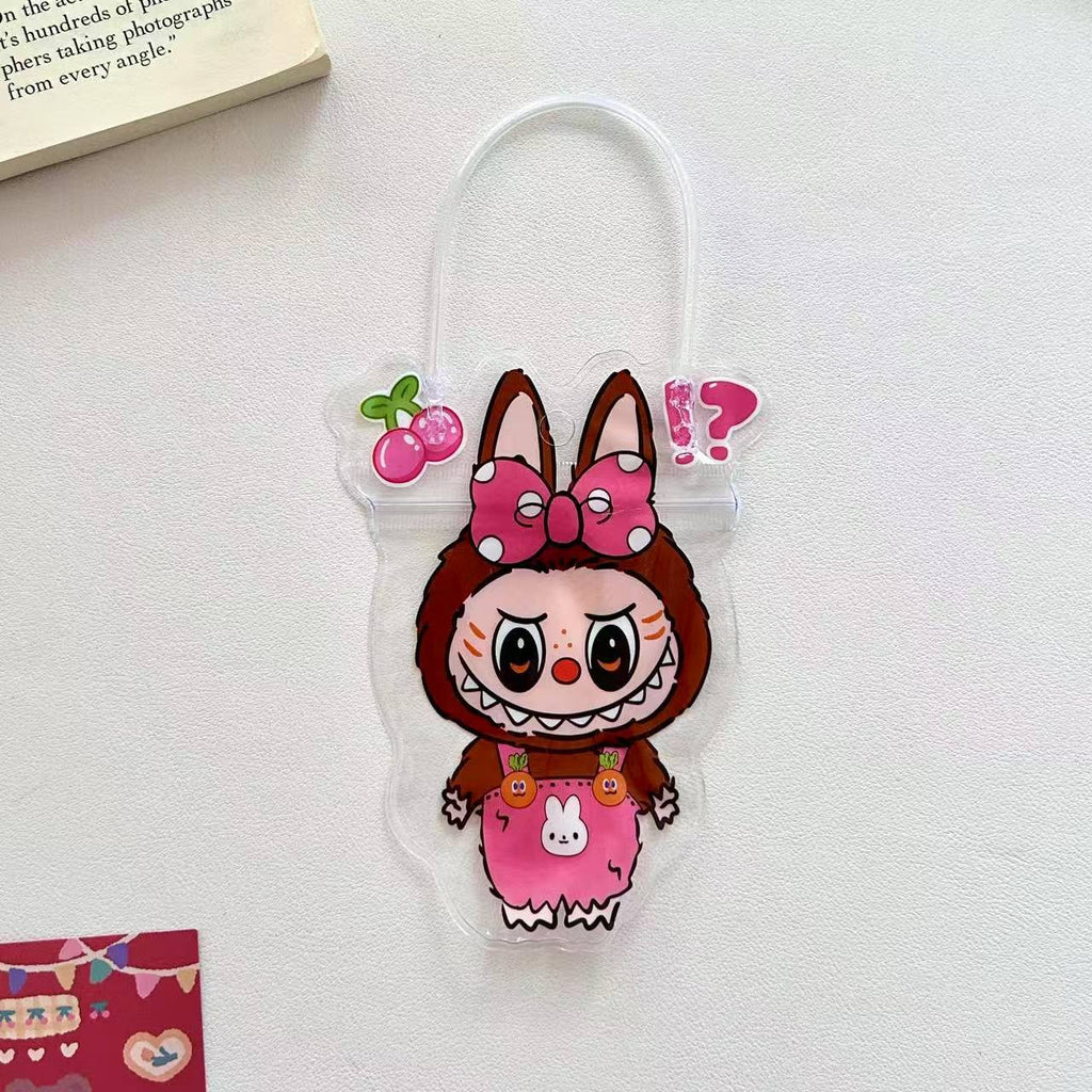 Labub Pattern Zip Lock Bags PVC Plastic Clear 18x10cm 10pcs 7