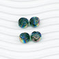 Transparent Rose Acrylic Round Beads 15x16mm Swirling Floral 20pcs 16