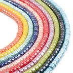Cylindrical Ceramic Beads 6mm Glossy Rainbow Spacer 10pcs 3