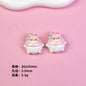Chubby Sanrio Character Resin Beads Glossy Pastel Spheres 20pcs 8