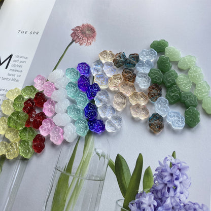 Czech Glass Beads Auspicious Clouds 9x13mm Translucent Mixed Colors 100pcs 4