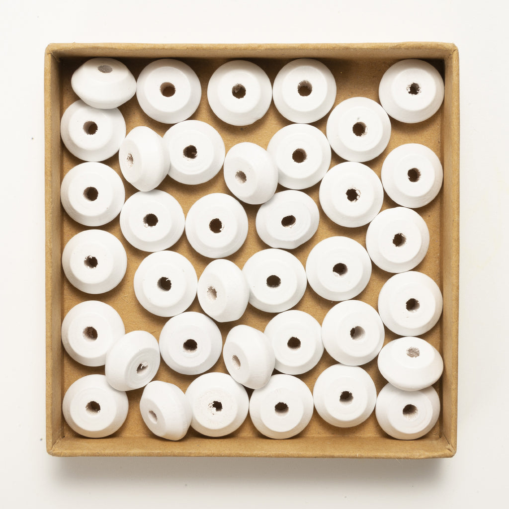 Wood UFO Spacer Beads 20mm Colored 100pcs 6