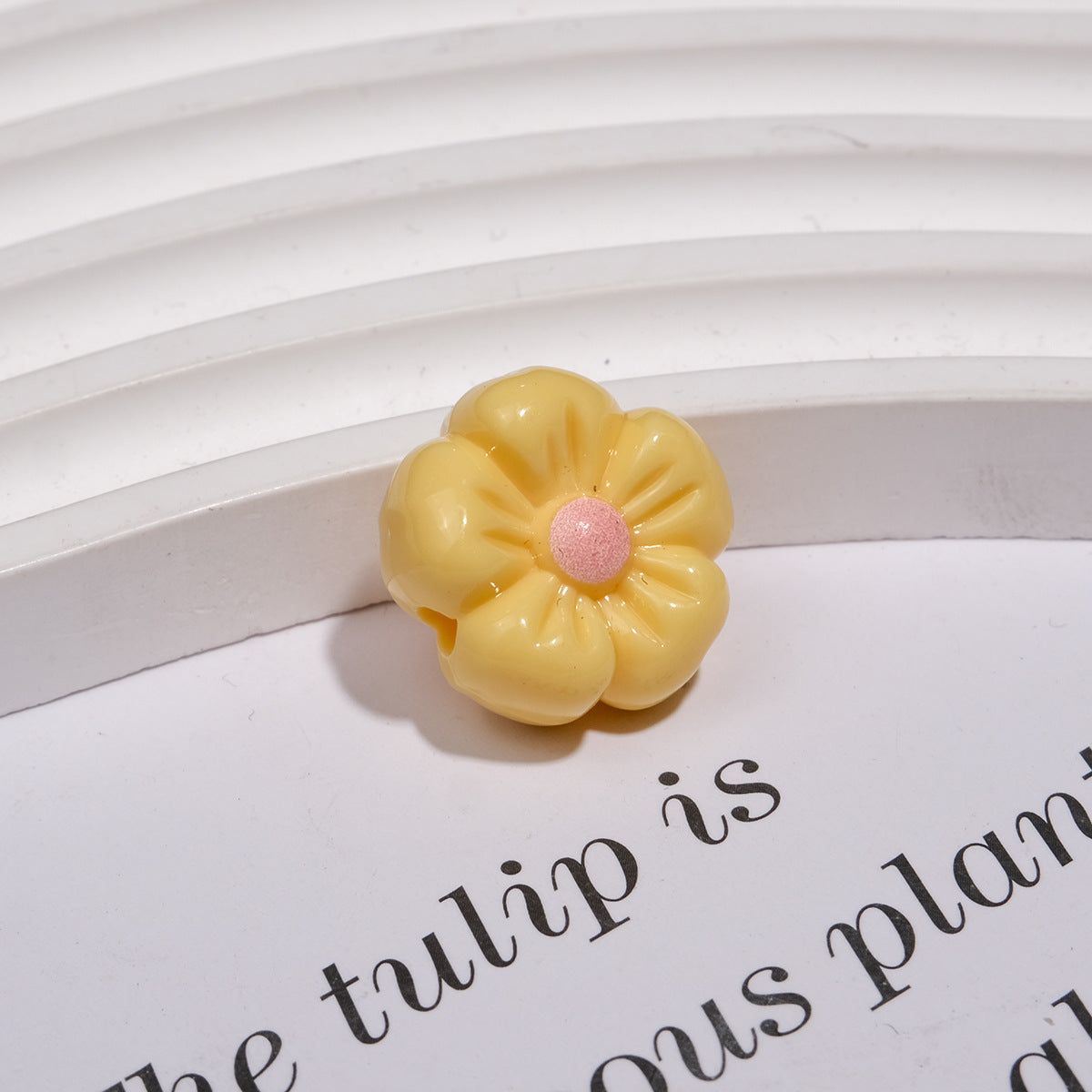 Colorful 3D Cherry Blossom Acrylic Beads 19mm Flower 20pcs 16