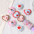 Cherry Heart Acrylic Beads 22mm Decorative 10pcs