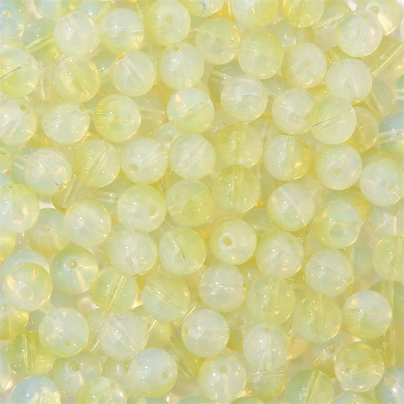 Czech Glass Beads Ball 10mm Pastel Opalescent Mixed Colors 60pcs 8
