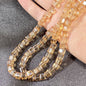 Square Transparent Glass Beads 8mm Clear Iridescent Shine 50pcs 20