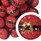 Rhinestone Bubblegum Beads 20mm Santa Claus Belt Christmas 5pcs