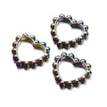 Solid Color Plated Love Circle 39X43mm Acrylic Beads 10pcs 5