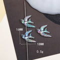 Plating Flying Bird Acrylic Beads 18mm Transparent 100pcs 6