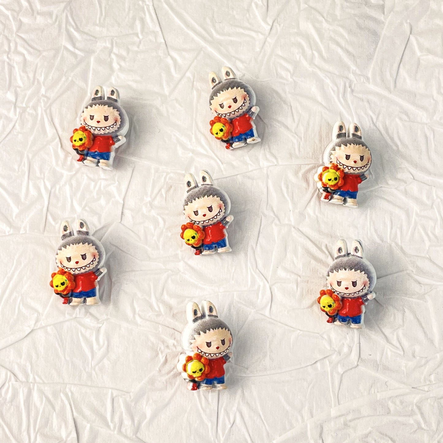 Character Metal Beads 18mm Hand Painted 3D Enamel Alloy 10pcs 4