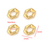 Stainless Steel Geometric Spacer Beads 5pcs 6