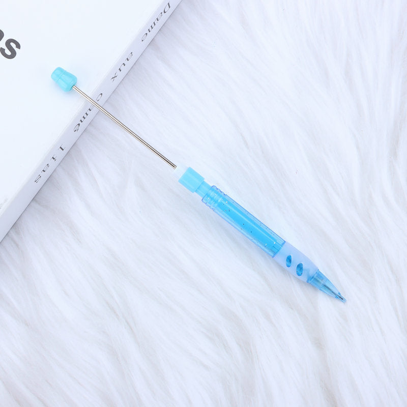 Beadable Mechanical Pencil Translucent Glittered Plastic Barrel 0.5mm 11