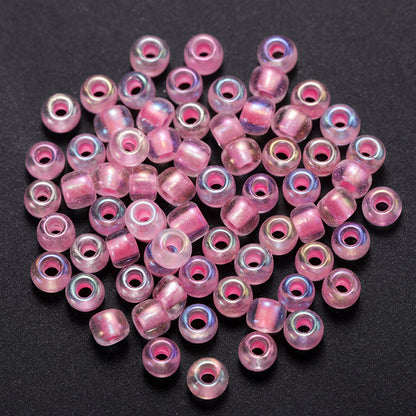 Glow In The Dark Seed Glass Beads 3mm Multicolor Stripes 1800pcs 18
