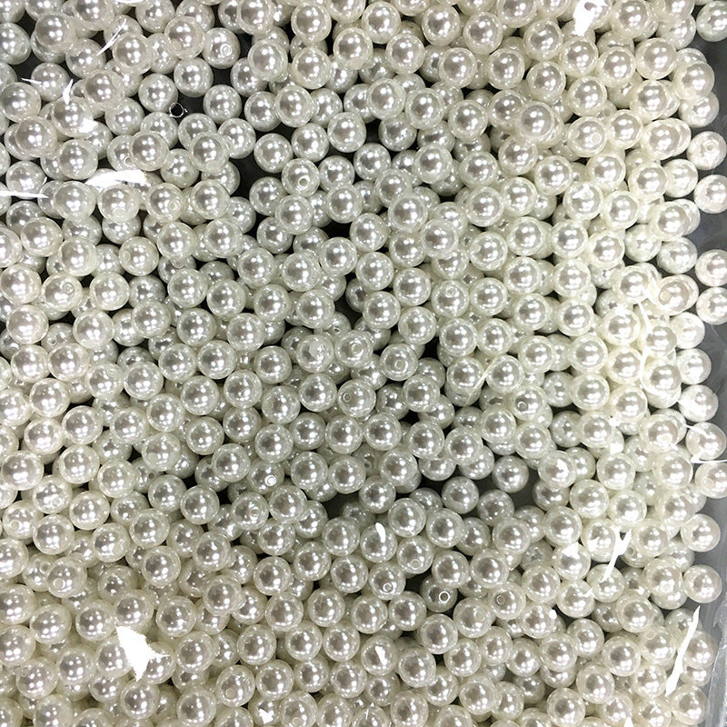 Pearl Acrylic Beads 3mm-16mm Creamy White Imitation 30pcs 2