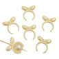 Painted Bow Tie Acrylic Beads 25x27mm Glossy Colors 8pcs 10