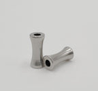 Stainless Steel Bamboo Tube Metal Beads 8mm 12mm Polished Silver 30pcs 7