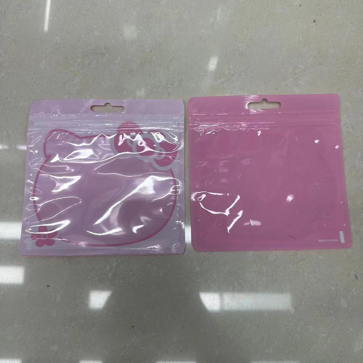 Hello Kitty and Apple Shaped Top Seal Zip Lock Plastic Bags 100pcs 13.5x13.5 15x16cm 8