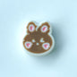 Hand-Painted Rabbit Acrylic Beads 22x24mm Glossy Pastel 100pcs 14