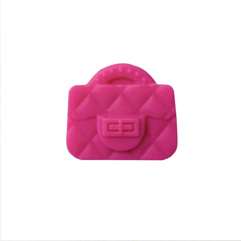 Handbag Silicone Beads Quilted Mini Purse Solid Colors 10pcs 16