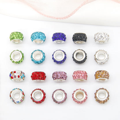 Rhinestone 3-Rows Spacer Beads 12mm Large Hole 50pcs 16