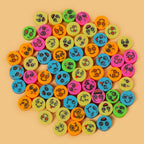 Round Clay Beads 9mm Colorful Funny Expression Polymer 100pcs 6