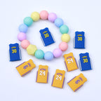 Silicone Focal Beads NBA Jerseys Player Names Numbers 20pcs 4