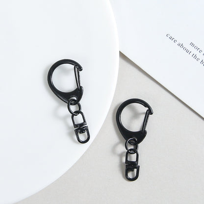 Zinc Alloy D Shaped Colorful Buckle Keychain Clasps 20pcs 38mm 17
