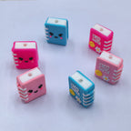 Silicone 3D Focal Beads Kindergarten Smiley Flower Book Spiral Binding 20pcs 4