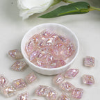Plating Lace Rhombus Resin Beads 18mm Glossy Color Mixed 5pcs 2