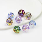 Transparent Twist Acrylic Beads 15mm 16mm Plated Assorted 20pcs 3