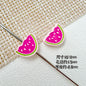 Baking Painted Watermelon and Cake Metal Beads 16mm Colorful 10pcs 6