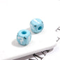 Painted Square Acrylic Beads 11mm Large Hole Question Mark 50pcs 13