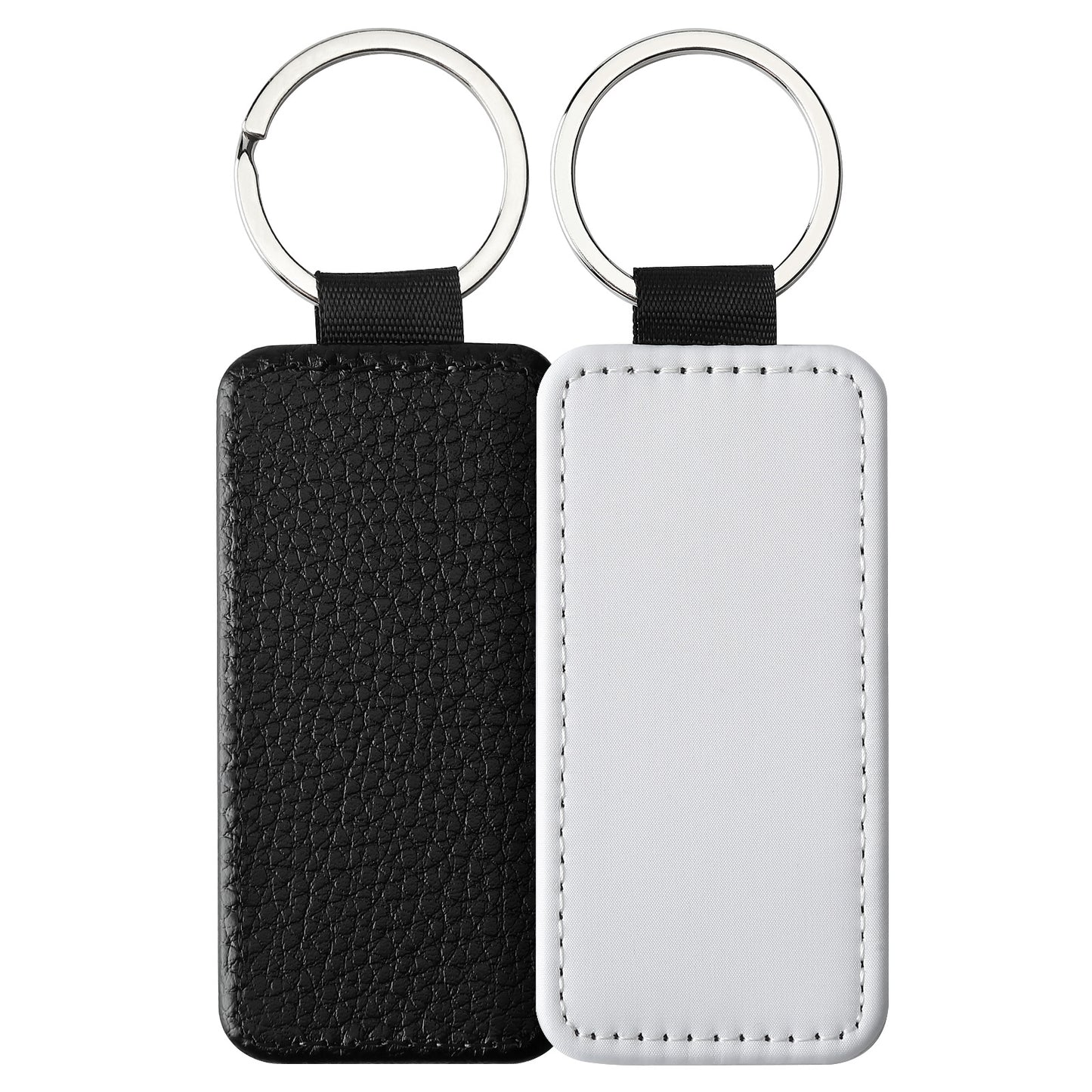 Sublimation Blank Keychain White Metal Ring Multiple Shapes 16