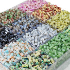 Painted Bamboo Tube Glass Beads 6X12mm Marbled Earth Tone 50pcs 5