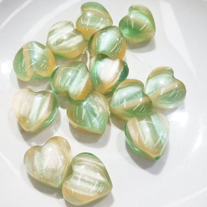 Fantasy Gradient Heart Resin Beads 20mm Pearlescent Purple Blue 20pcs 8