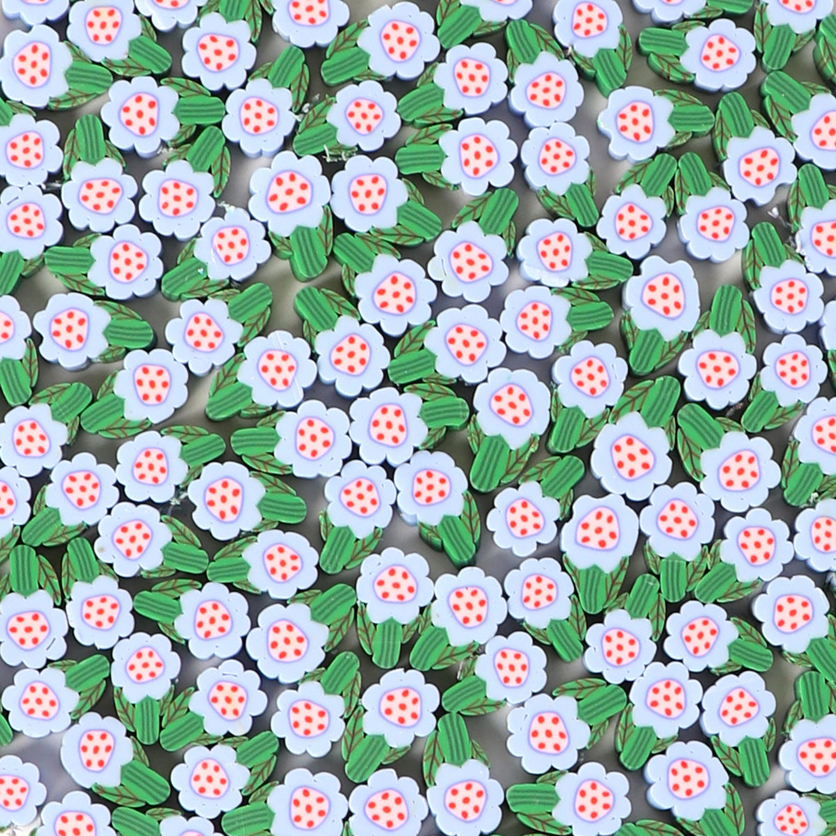 Flower Clay Beads 11mm Colored Pastel Polymer 100pcs 9