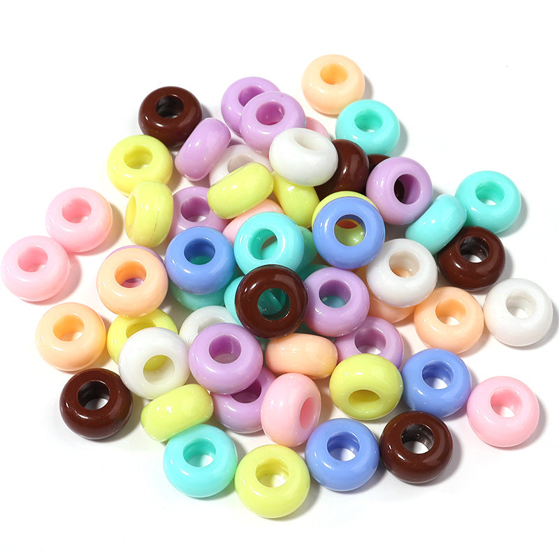 Acrylic Flat Round Spacer Beads 13mm Macaron Colored 680pcs 6