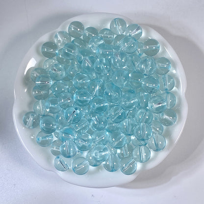 Ice Transparent Round Glass Beads 8mm Pastel Frosted Glow 100pcs 18