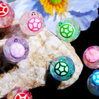 Glow In The Dark Bubblegum Beads 19mm Turtle Design Resin 20pcs 3