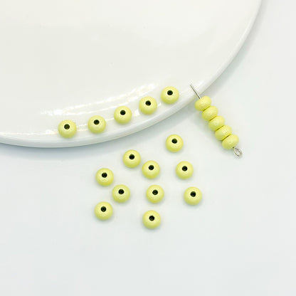 Alloy Spacer Beads 6mm Colorful Baking Painted 50pcs 11